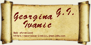Georgina Ivanić vizit kartica